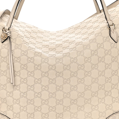 Gucci Guccissima Large Bree Foldover Tote Off White 8 of 14