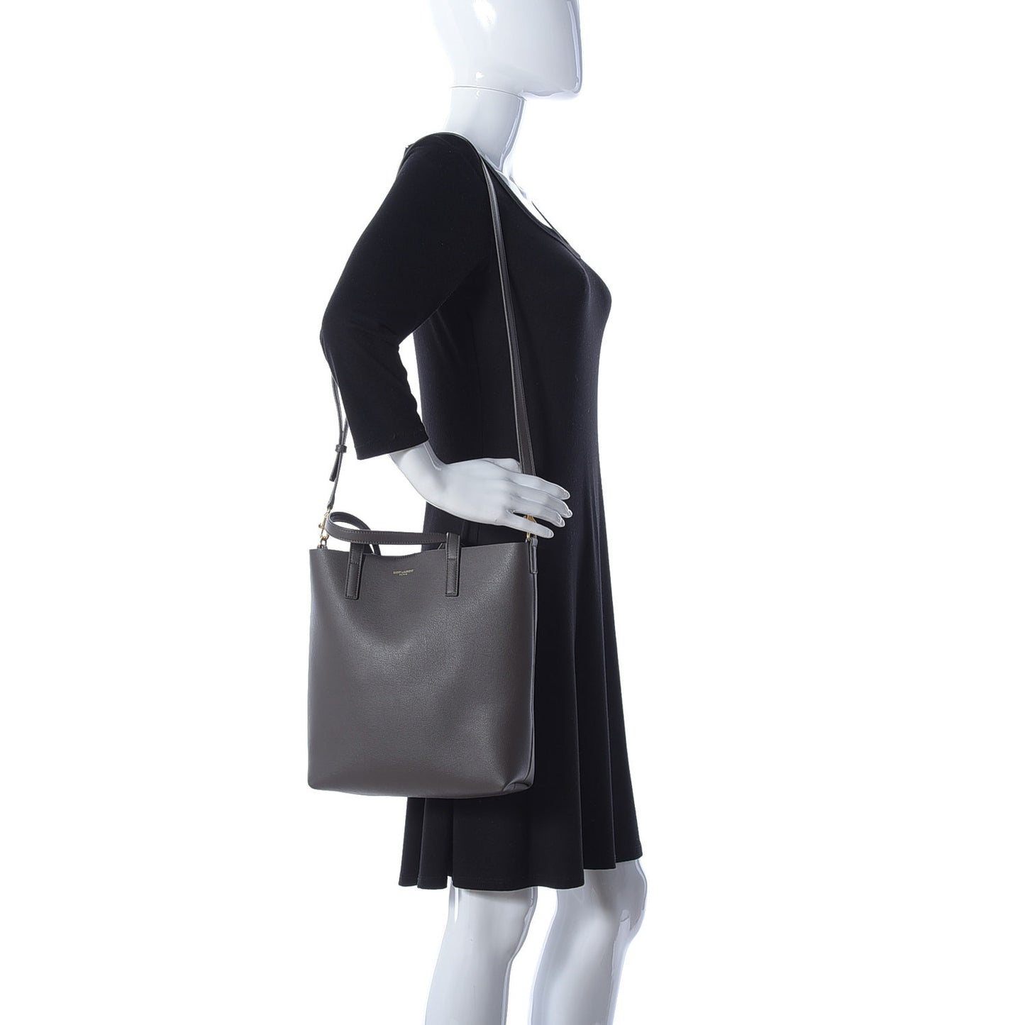 Calfskin Toy Shopping Tote Pebble
