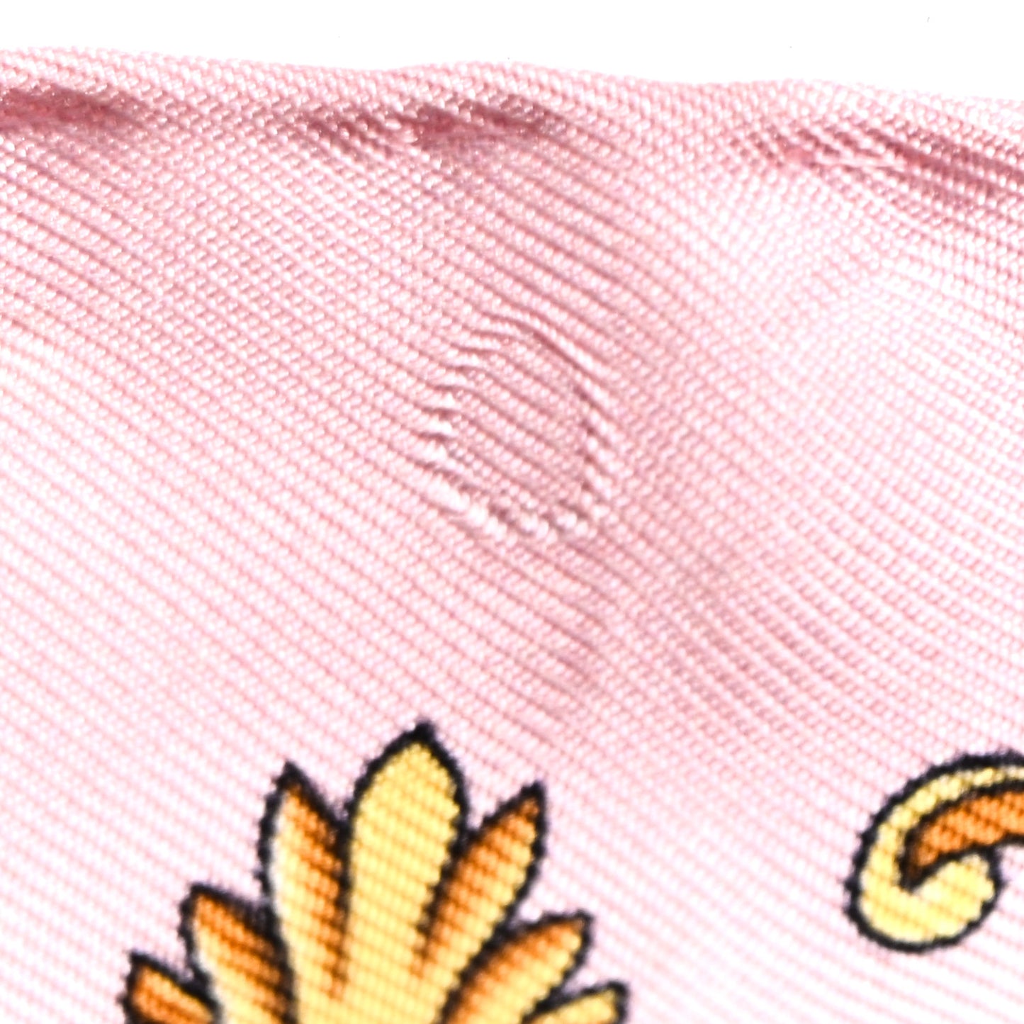 X VERSACE Silk FF Baroque Fendace Scarf Rosa Tabacco