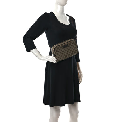 Gucci Monogram Dollar Calfskin Belt Bag Beige Ebony Testa di Moro Marrone Scuro 2 of 11