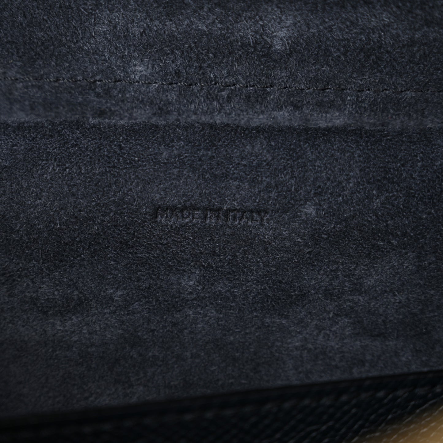 Grained Calfskin Micro Belt Bag Navy Blue