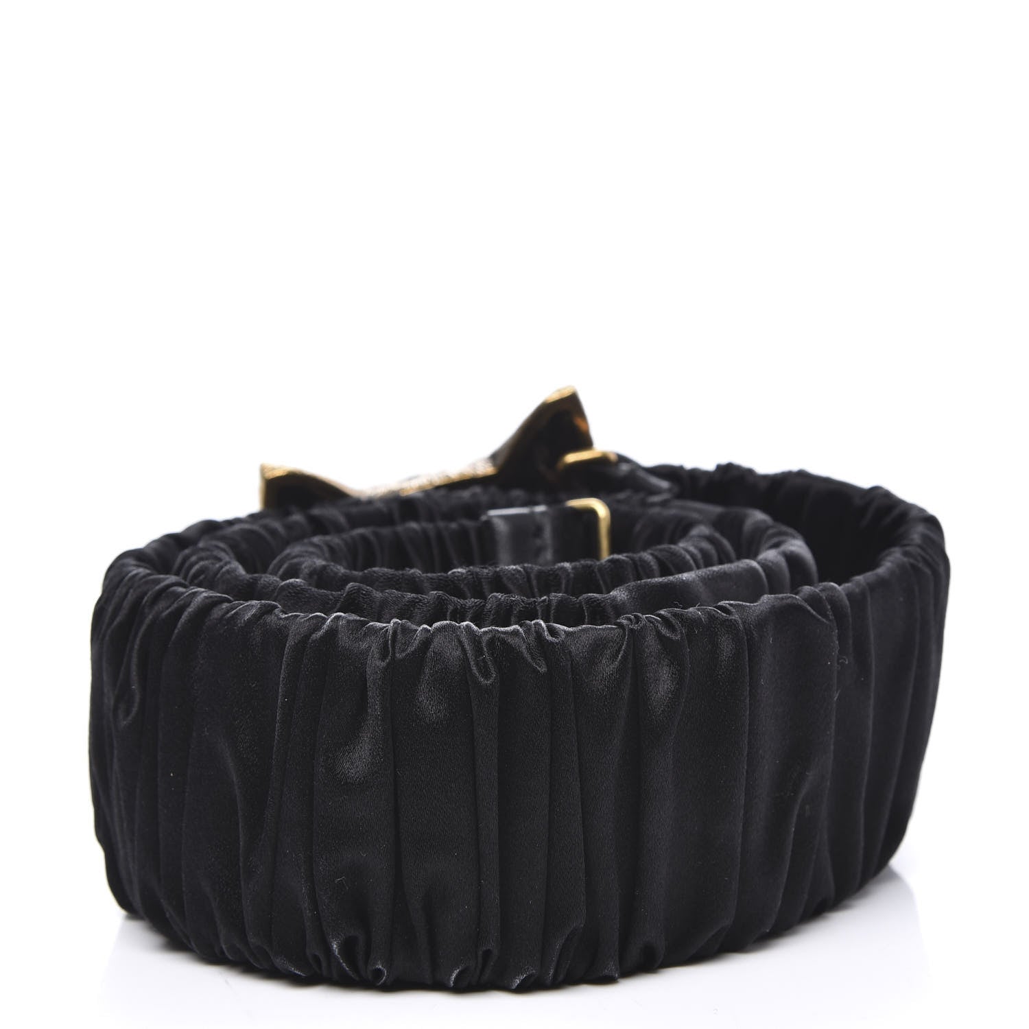 Gucci Satin Fox Head Buckle Belt Black 90 36 2 of 5