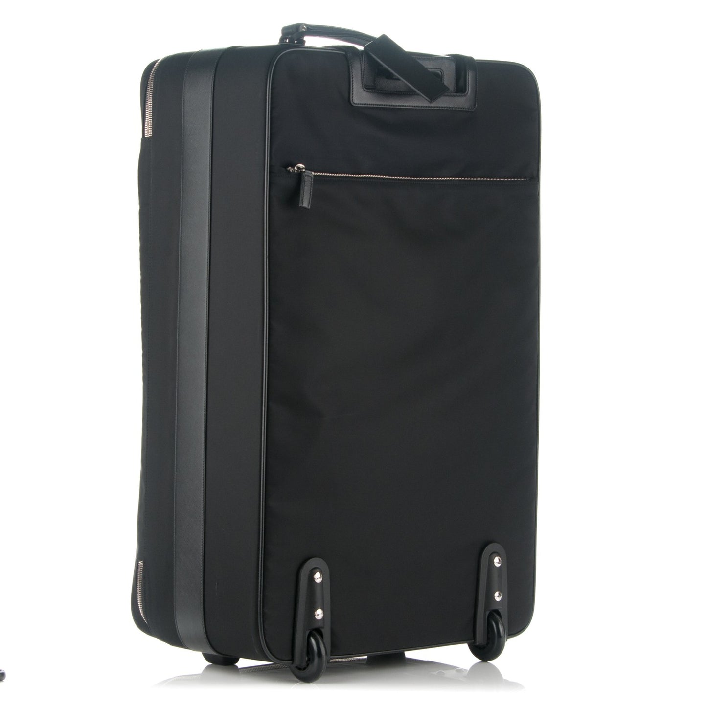 Tessuto Saffiano Trolley Luggage Nero Black
