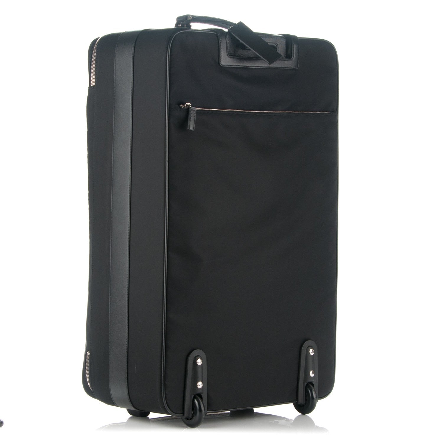 Prada Tessuto Saffiano Trolley Luggage Nero Black 3 of 8