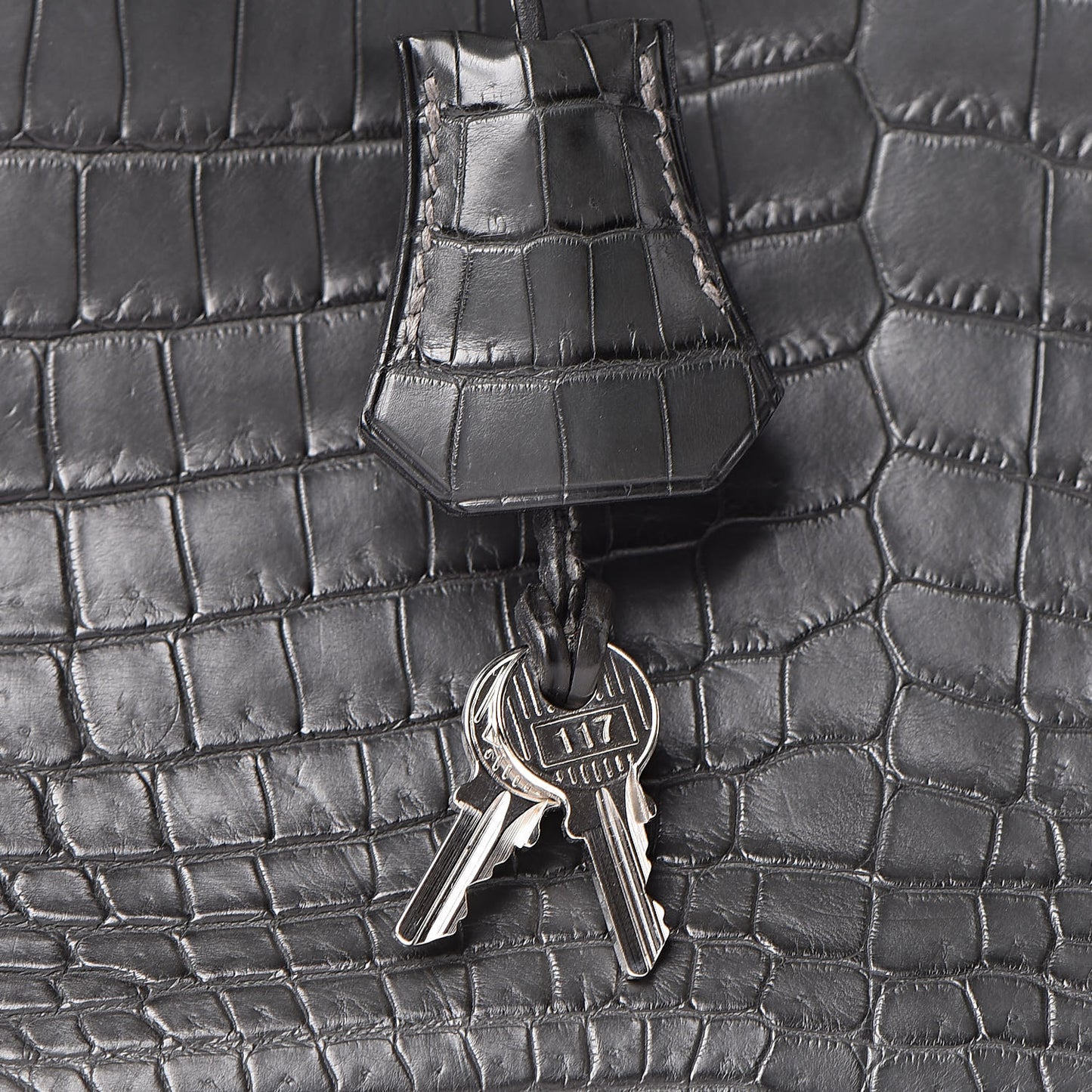 Matte Niloticus Crocodile Birkin 25 Graphite