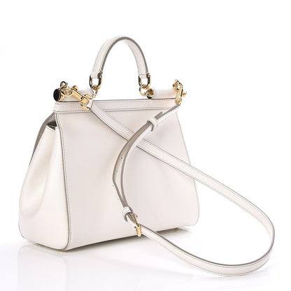Dolce & Gabbana Dauphine Calfskin Medium Miss Sicily Satchel White 3 of 6