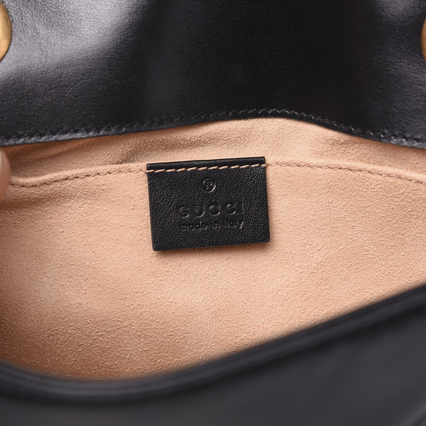 Calfskin Matelasse Mini GG Marmont Shoulder Bag Black