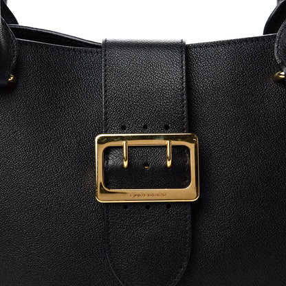 Burberry Soft Grain Calfskin Medium Buckle Tote Black 12 of 12