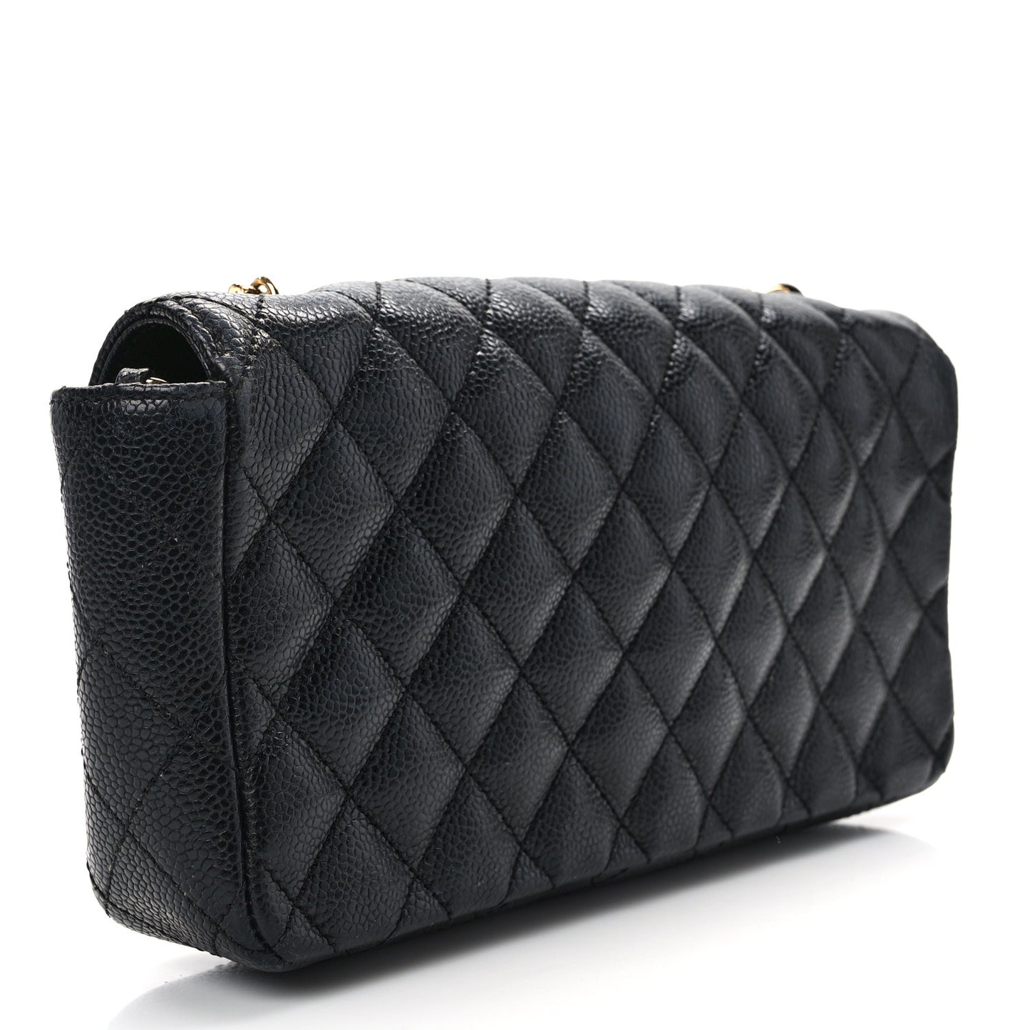 Caviar Quilted East West Flap Black