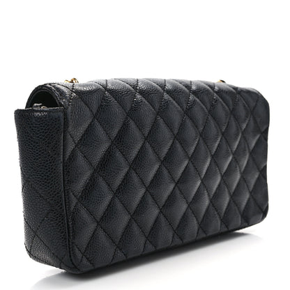 Chanel Caviar Quilted East West Flap Black 3 of 13