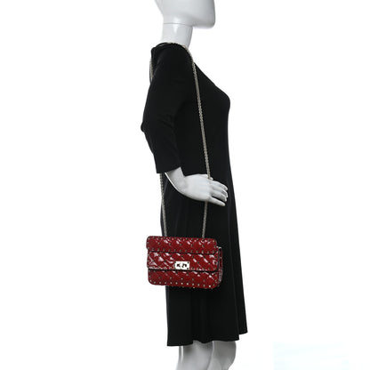 Valentino Garavani Patent Small Rockstud Spike Shoulder Bag Rosso Valentino 2 of 8
