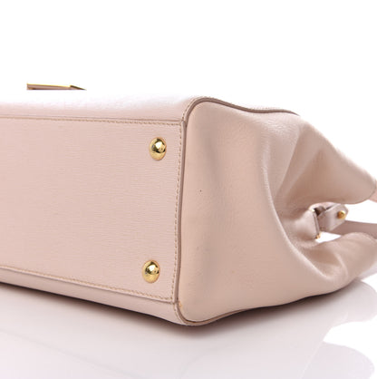 Fendi Vitello Elite Flamingo Petite 2Jours Tote Rosa Plaster 7 of 9