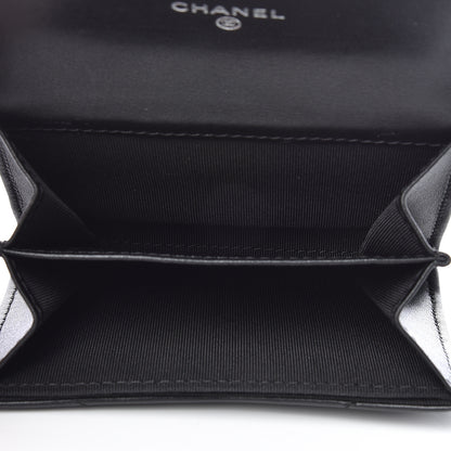Chanel Aged Calfskin Chevron Quilted Reissue Card Holder Wallet So Black 5 of 9