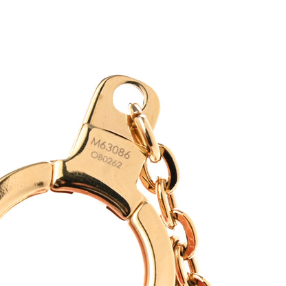 Louis Vuitton Brass Monogram Blooming Flowers Bag Charm Key Holder Rose Ballerine 3 of 6