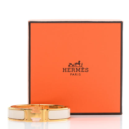 Hermes Enamel Narrow Clic Clac H Bracelet Panacotta 5 of 5