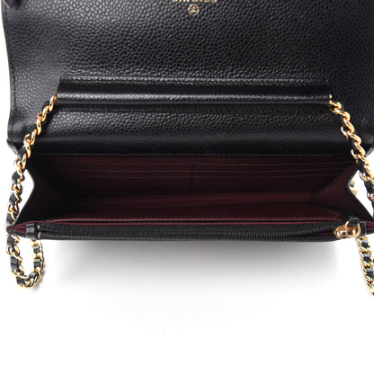 Chanel Caviar Quilted Wallet On Chain WOC Black 5 of 13