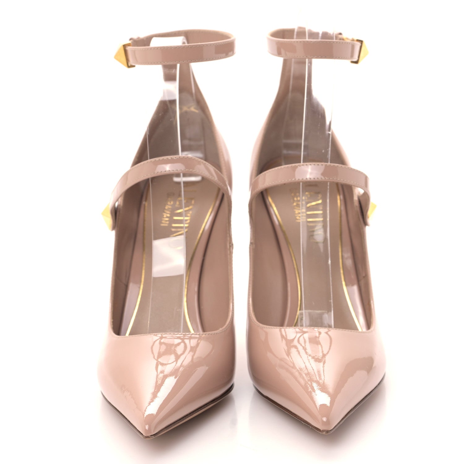 Valentino Garavani Patent Tiptoe Ankle Strap 100mm Pumps 39 Rose Cannelle 2 of 7