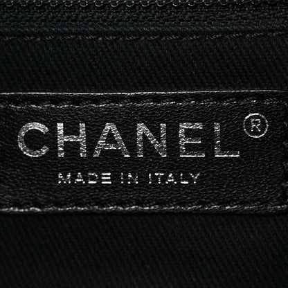 Chanel Metallic Grained Calfskin Woven Chain Large Shopping Bag Black 6 of 10