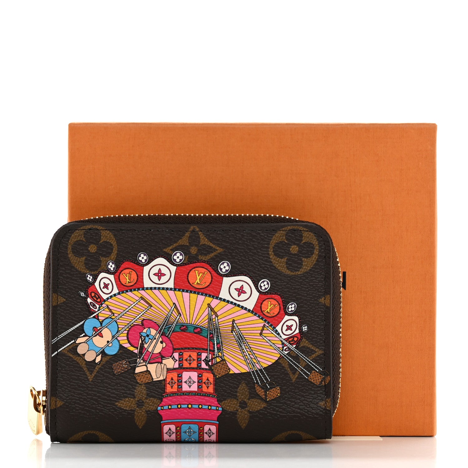 Louis Vuitton Monogram 2020 Christmas Animation Swing Ride Zippy Coin Purse Pink Poppy 8 of 8