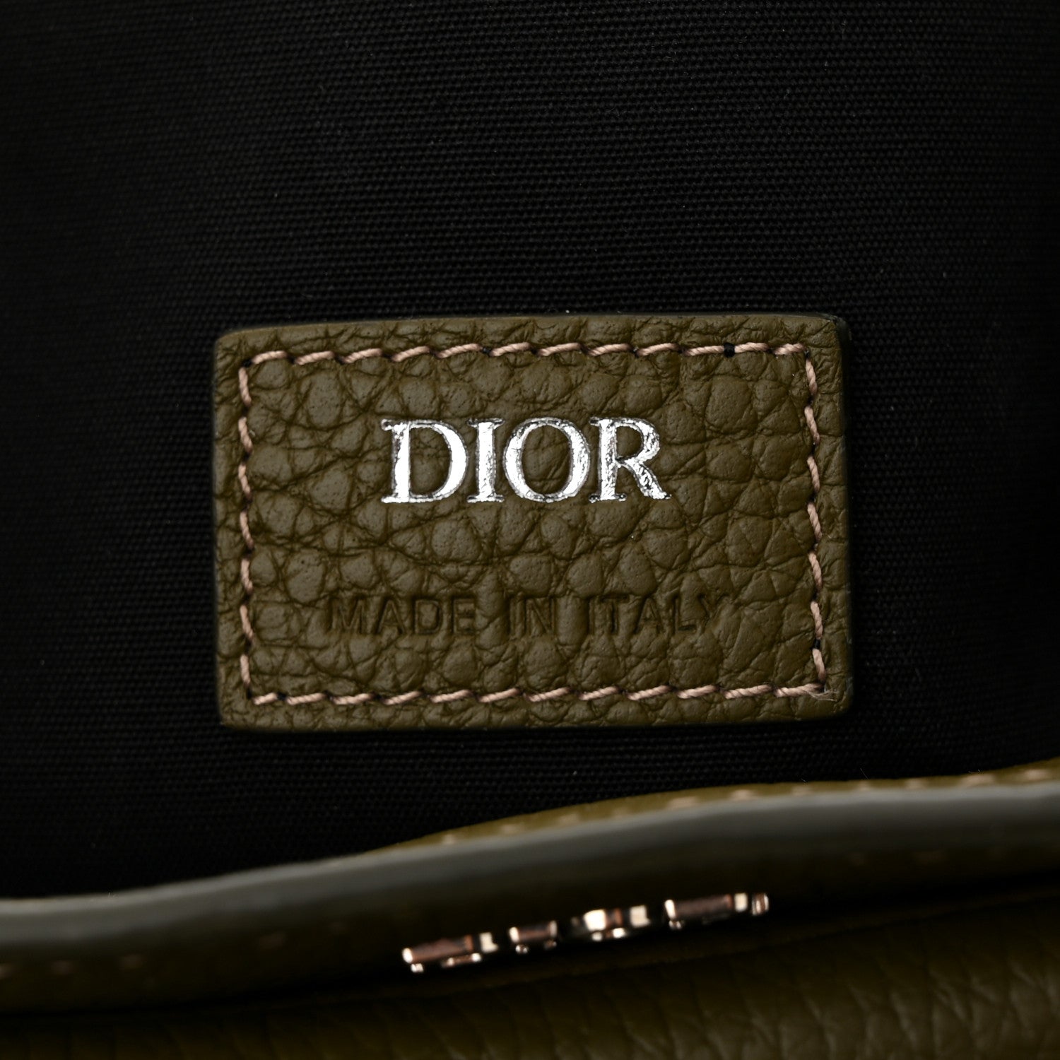 Christian Dior Grained Calfskin Mini Soft Saddle Bag Olive 6 of 11