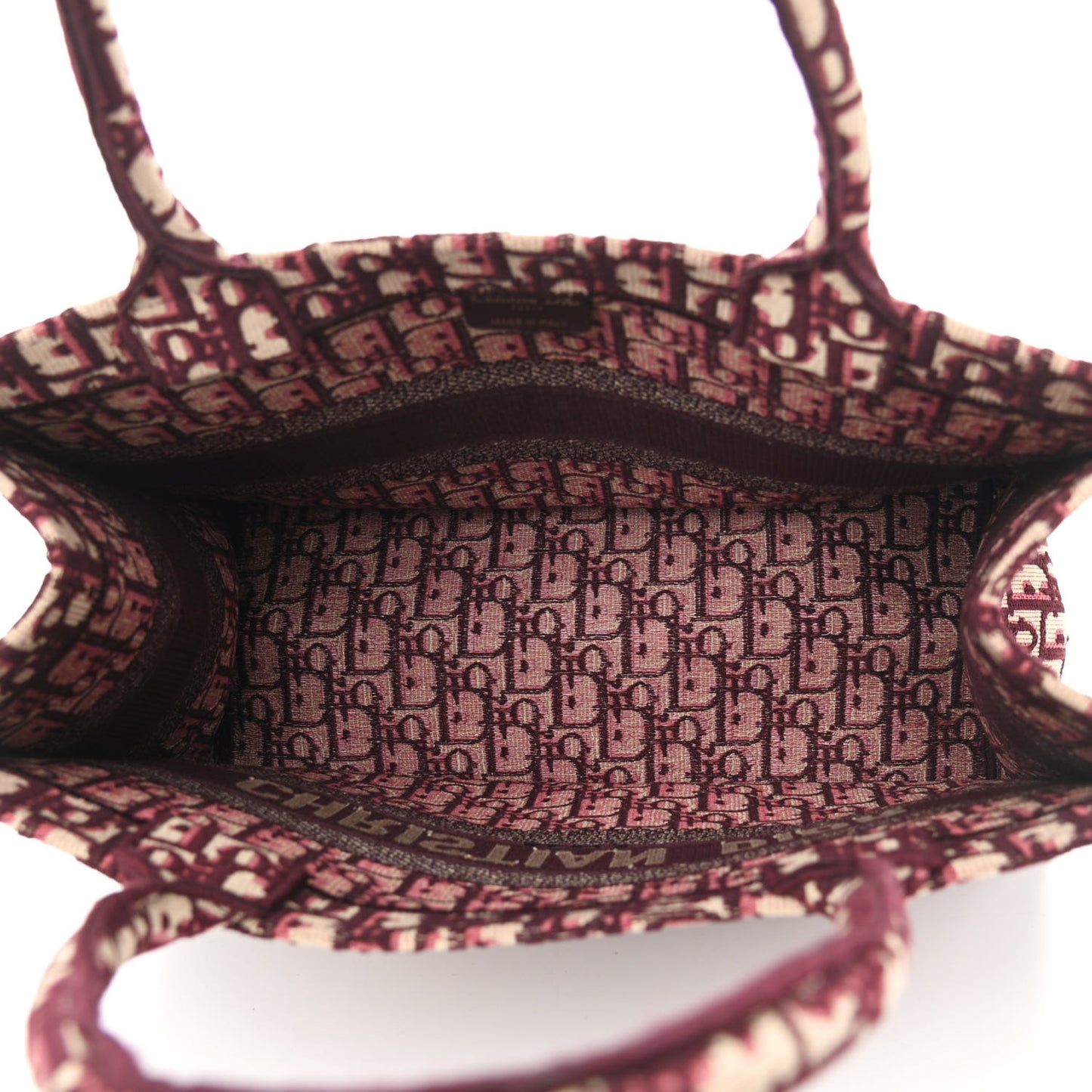 Oblique Medium Book Tote Burgundy Multicolor