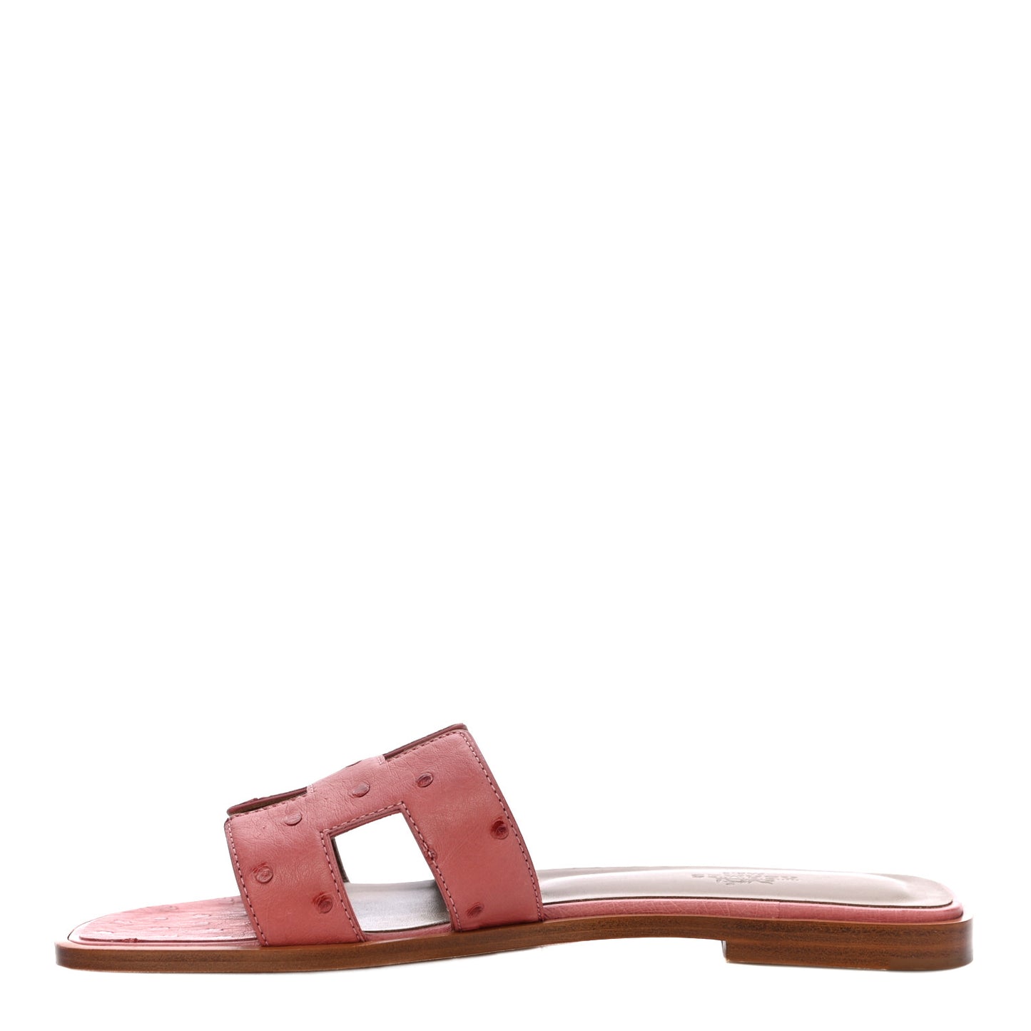 Ostrich Oran Sandals 38 Rouge Blush
