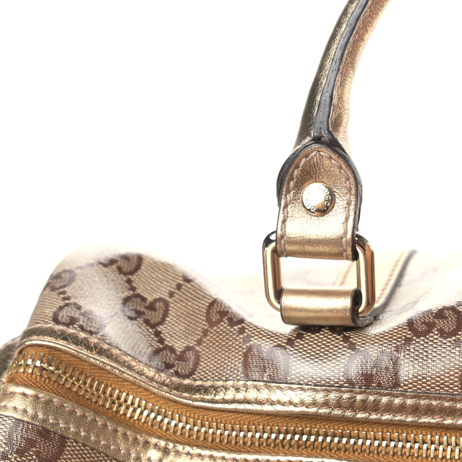 Gucci Crystal Monogram Medium Joy Boston Bronze 10 of 12