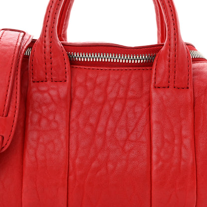 Alexander Wang Pebbled Lambskin Mini Rockie Red Rhodium Hardware 7 of 16