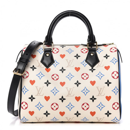 Louis Vuitton Game On Speedy Bandouliere 25 White 1 of 9