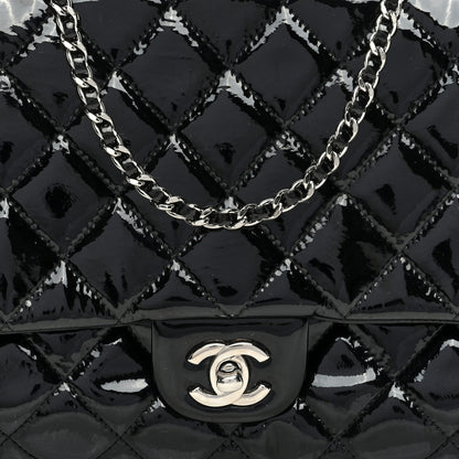 Chanel Patent Quilted Clutch with Chain Flap Black 8 of 13