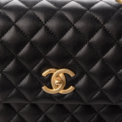 Chanel Caviar Quilted Medium Coco Handle Flap Black 8 of 10