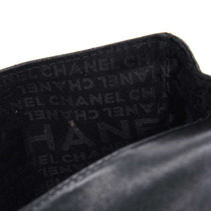 Chanel Lambskin Quilted Mini Chocolate Bar Camellia Flap Black 5 of 5