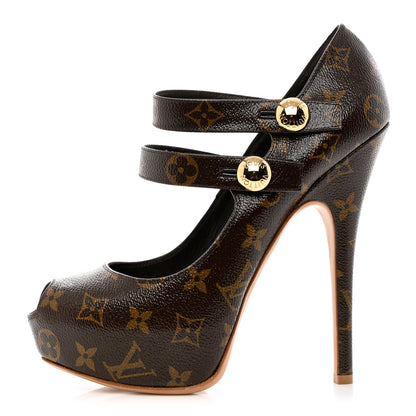 Louis Vuitton Patent Monogram Ritual Fetish Platform Pumps 41 1 of 8