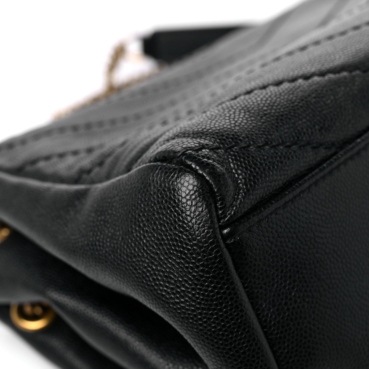 Saint Laurent Pebbled Lambskin Chevron Monogram Small Nolita Black 10 of 15