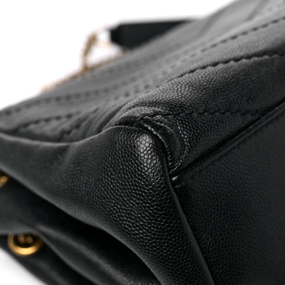 Saint Laurent Pebbled Lambskin Chevron Monogram Small Nolita Black 10 of 15