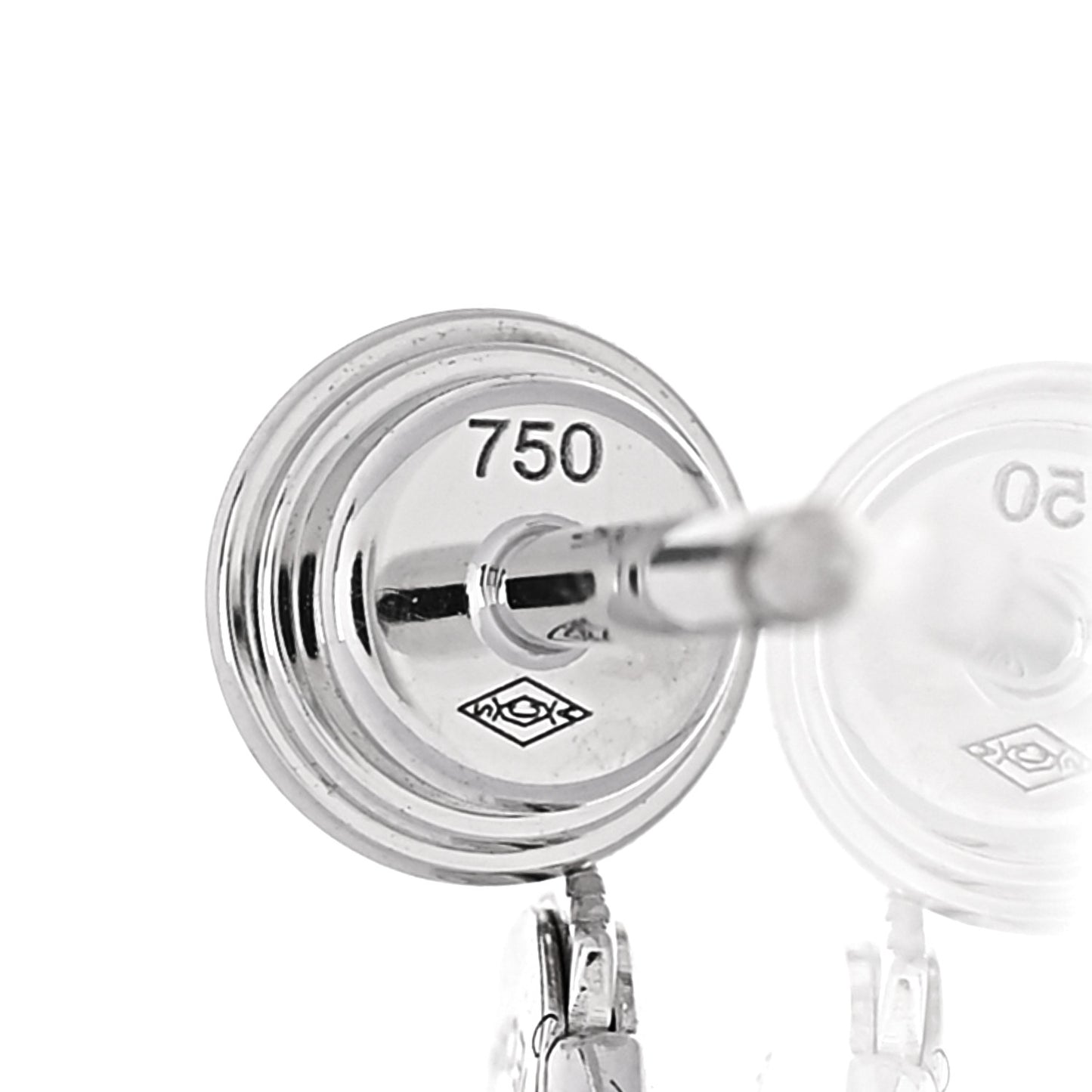 18K White Gold Diamond MM D'Amour Earrings