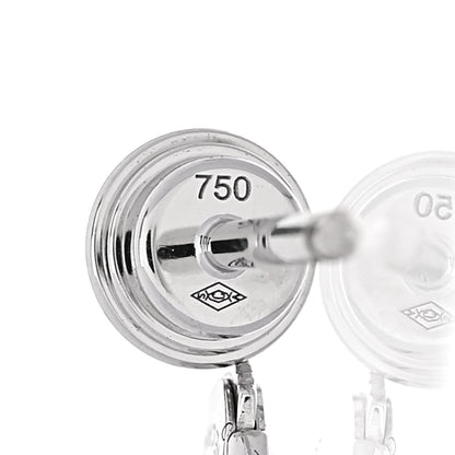 Cartier 18K White Gold Diamond MM D'Amour Earrings 5 of 6