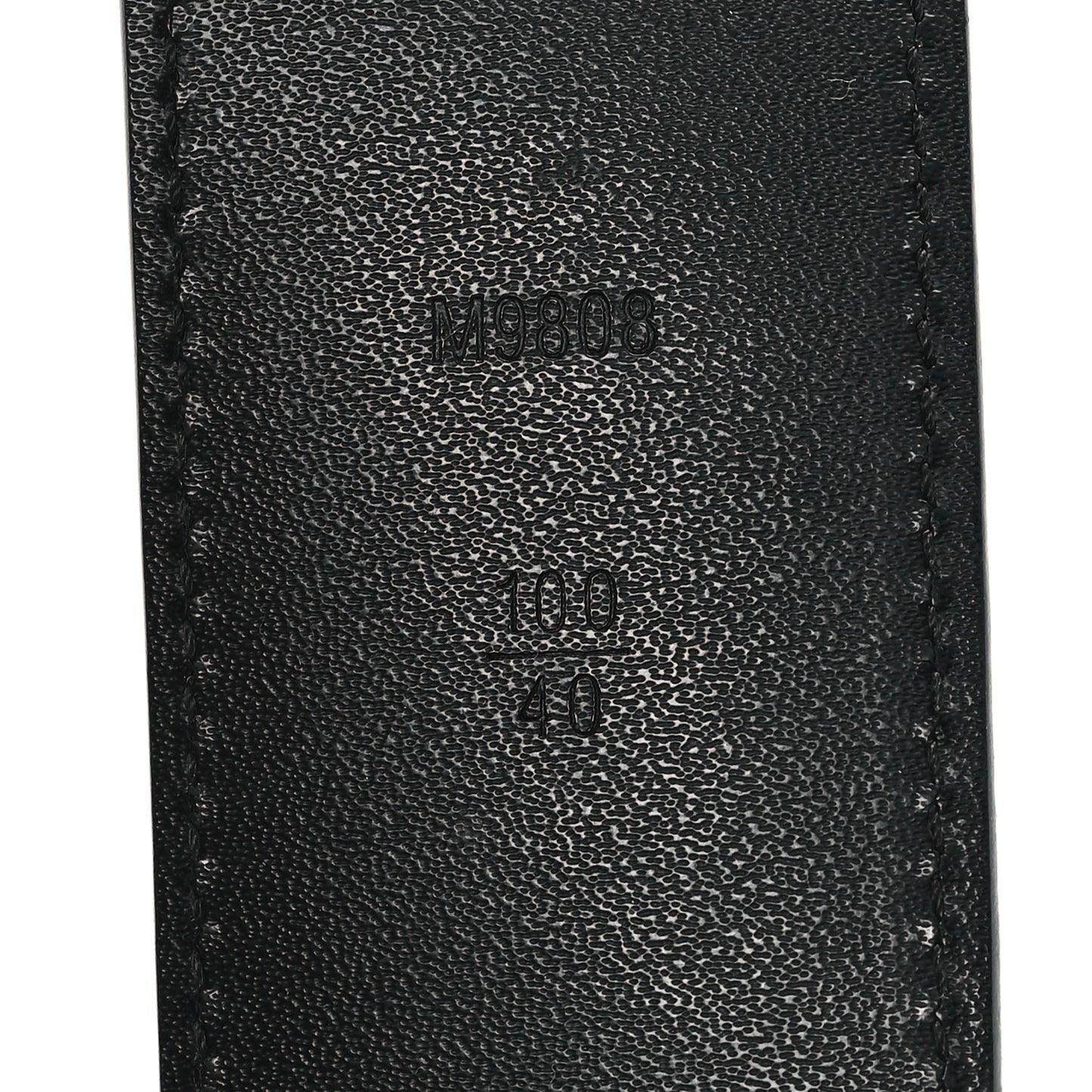 Calfskin Damier Graphite 40mm LV Initiales Reversible Belt 100 40
