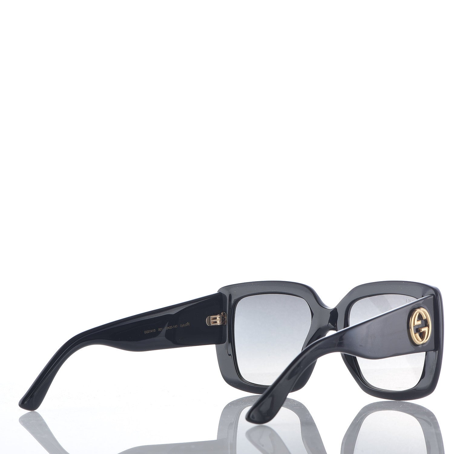 Gucci Acetate Square Frame Sunglasses GG0141S Black 4 of 8
