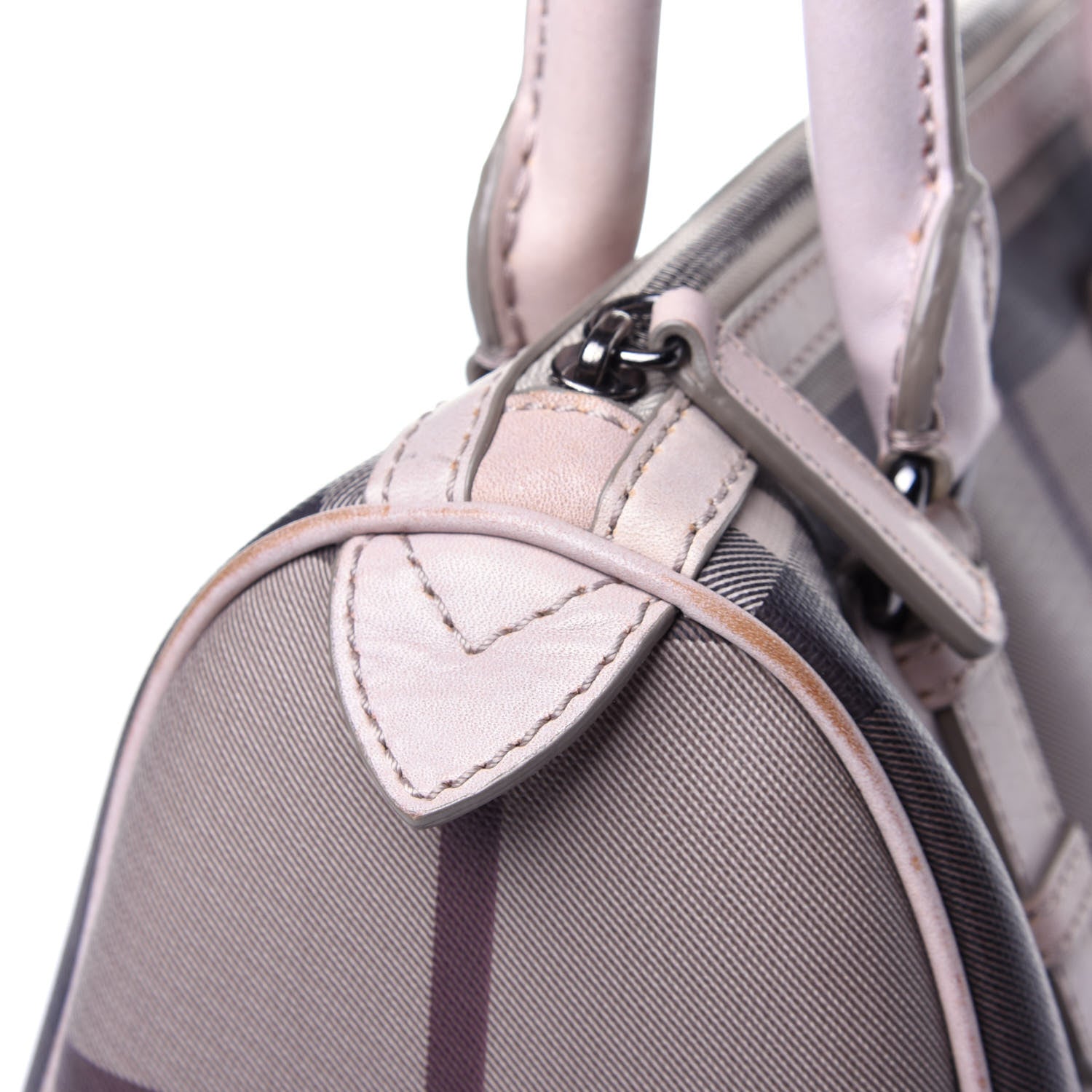 Burberry Smoked Check Small Chester Bowling Bag Purple 14 of 14