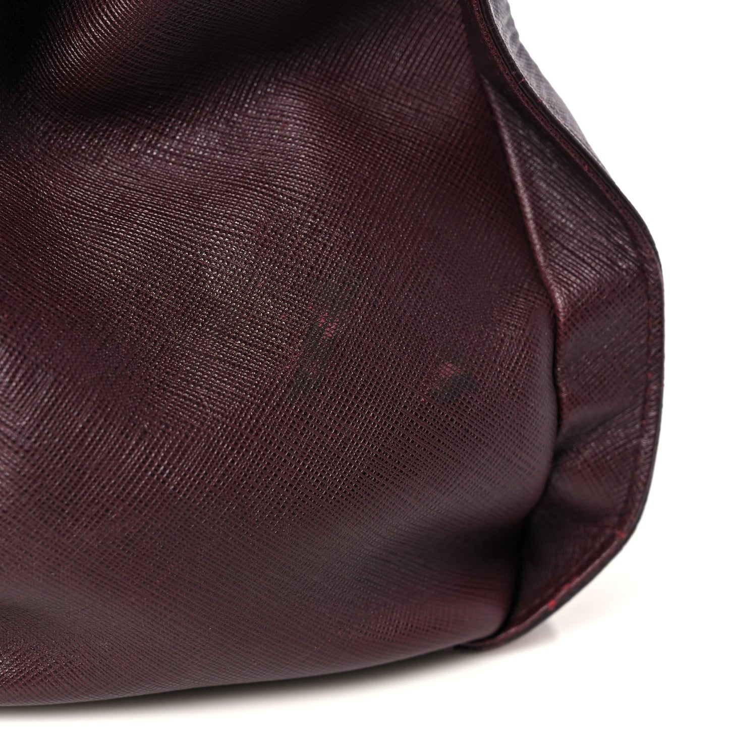 Printed Calfskin Beky Tote Burgundy