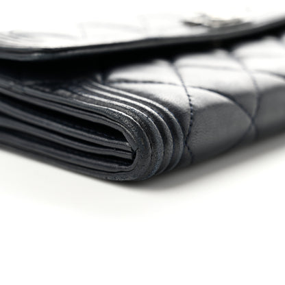 Chanel Lambskin Quilted Boy Large Gusset Flap Wallet Navy 11 of 12
