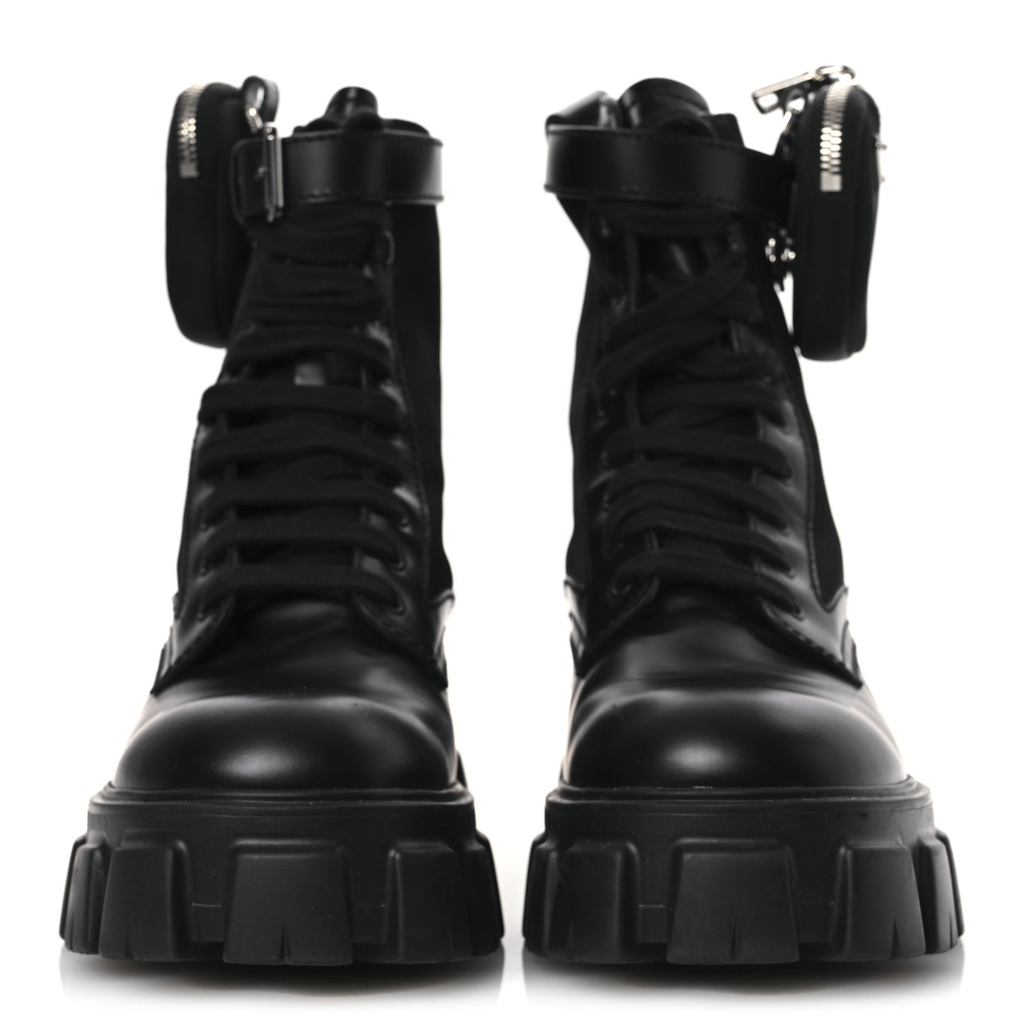 Spazzolato Rois Nylon Metal Triangle Logo Mens Monolith Pouch Pocket 55mm Boots 7.5 Black