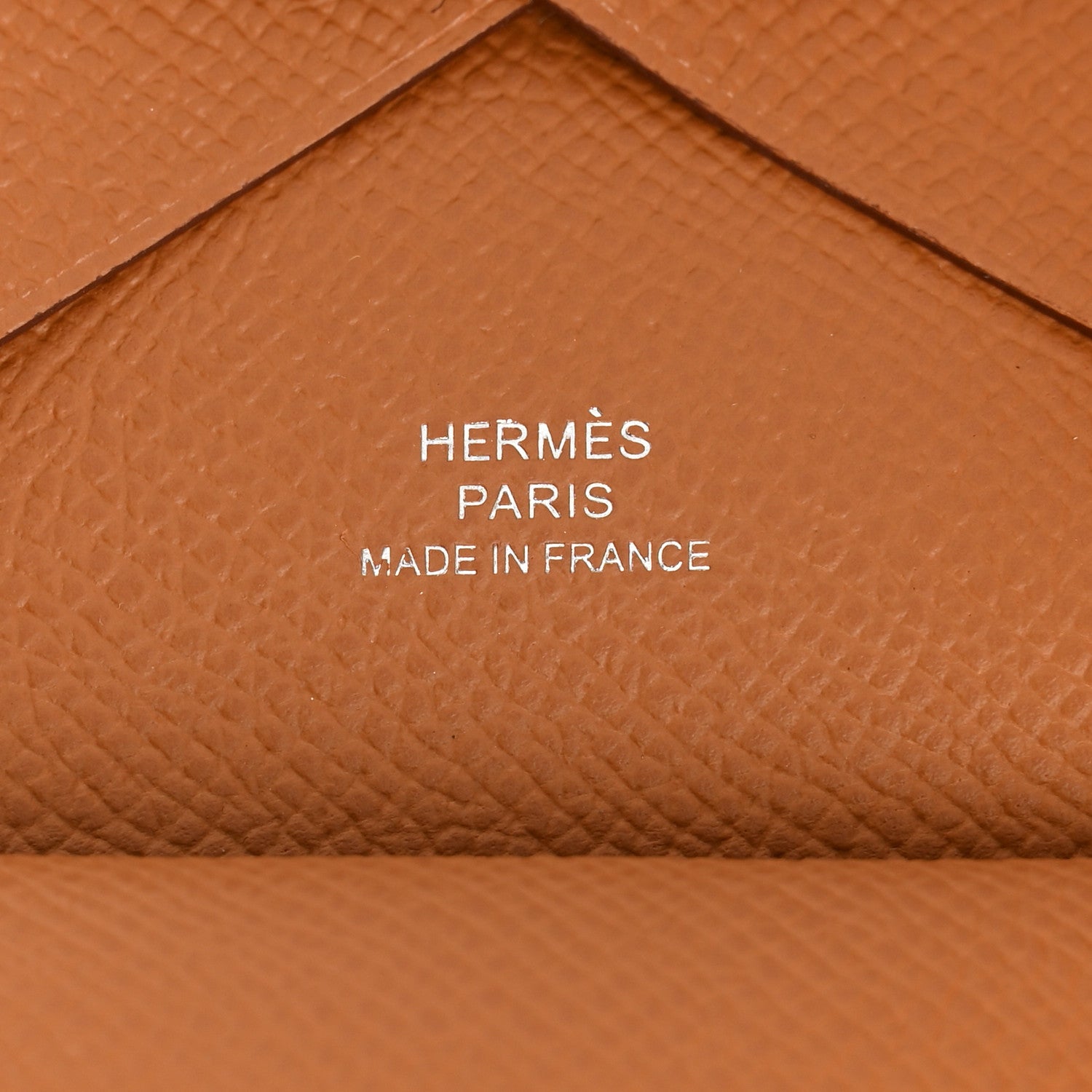 Hermes Epsom Calvi Duo Card Case Gold 6 of 9