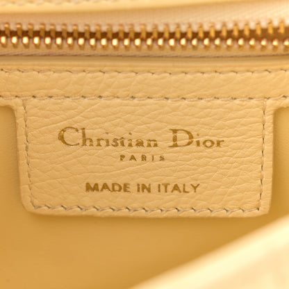 Christian Dior Calfskin Cannage Small Caro Bag Pale Yellow 6 of 14