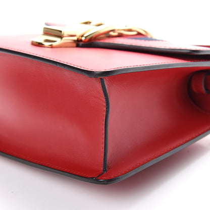 Gucci Calfskin Mini Sylvie Top Handle Bag Hibiscus Red 5 of 9