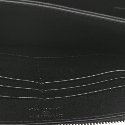Chanel Metallic Lambskin Wave Clutch Black Silver 5 of 10