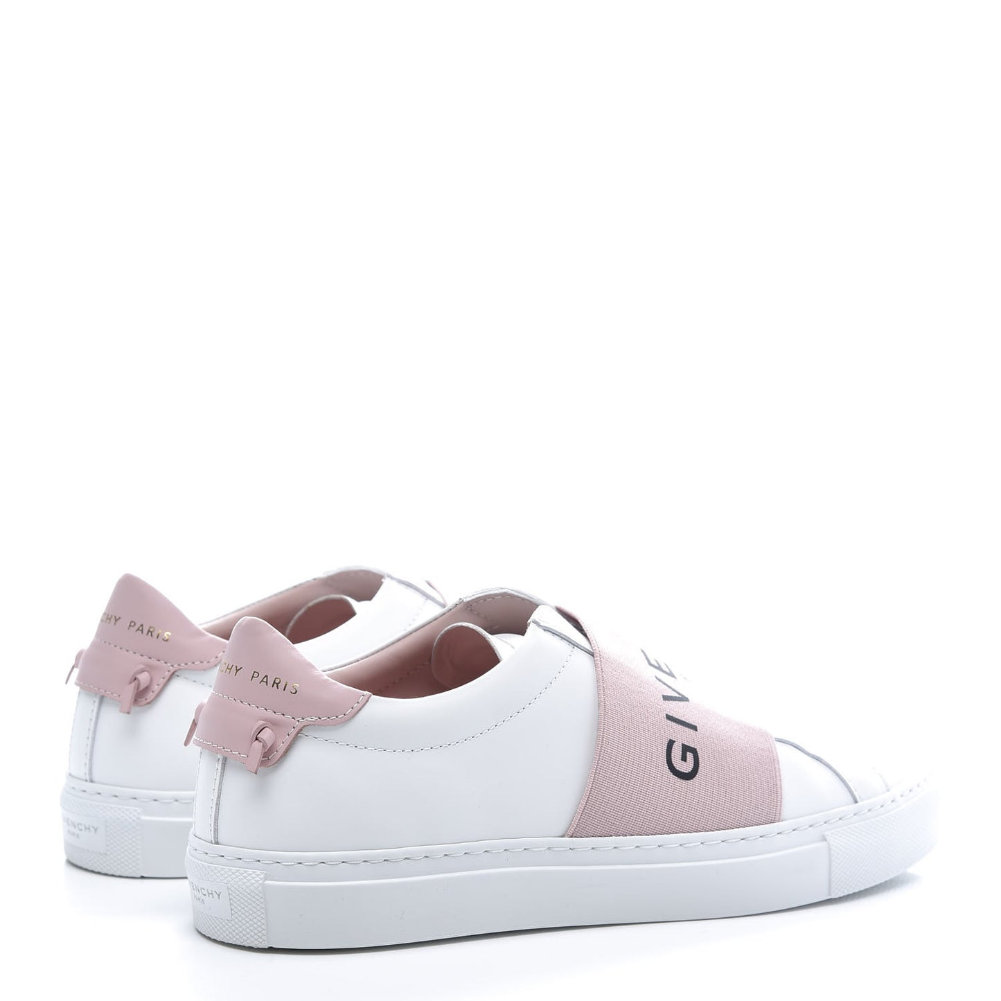 Calfskin Band Logo Womens Urban Street Sneakers 38 Rose Clair