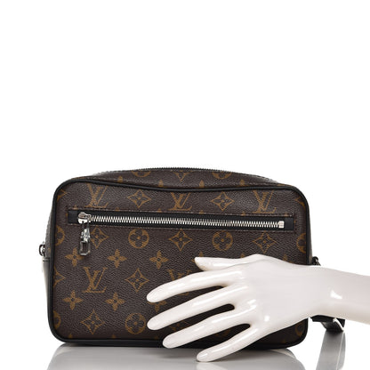 Louis Vuitton Monogram Macassar Kasai Clutch Black 2 of 6