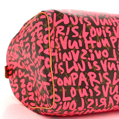 Louis Vuitton Monogram Graffiti Speedy 30 Fuchsia 8 of 9
